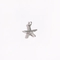 Pendentif étoile de mer argenté avec surface texturée et bélière au style marin - Étoile de Mer Texturée Argentée (Style 23)