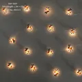 Catena luminosa a LED con renne giallo caldo 2.2m per decorazioni festive interne - Stile Alce / 2.2m/33g