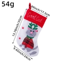 Calza di Natale per animali con gatto 3D a quadri e ricamo 'Good Cat' sulla parte alta - Gatto con Corna (M2-34)