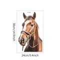 Detailed size chart for horse wall sticker showing dimensions 38x24cm for home decor - 24*38cm/Static UV