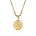 Goldene Skorpion Sternzeichen-Halskette mit geprägtem Münzanhänger und Gliederkette - Gold Skorpion