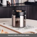 500ml vacuum sealed coffee jar made of high borosilicate glass and stainless steel - 500ml / Tinted Black Bottle / Gold