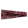 Dark red paisley print sports headband made of soft fabric for fitness and yoga - 6# Wine Red Paisley
