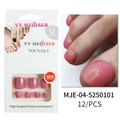 Sparkling pink glitter press-on toe nails with high-gloss finish for a fresh summer look - Pink Glitter