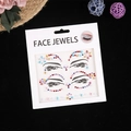 Bijoux de visage autocollants multicolores aux formes variées pour maquillage festif - Goutte d'eau Multicolore