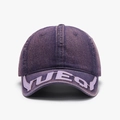 Purple washed denim baseball cap featuring high-quality VUEOY lettering on the brim - Purple