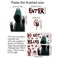 Halloween bloody handprints wall stickers set with Enter signs for home decor - MS1549 (Blood Hands Help Shadow/Set of 2)