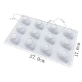 Close-up of 12-cavity silicone mold with precise dimensions 27x17cm for baking - 12-Cavity Round Bottom Mango