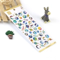 Space-themed stickers with gold stamping and planets for diary decoration - Planet Diary