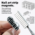 Strong rectangular nail magnets for creating crocodile pattern cat-eye nail art effects - Crocodile Pattern Strong Magnet (12Pcs)