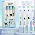 Lot de 4 surligneurs pastel thème sel de mer avec illustrations mignonnes en boîte - Bulle de Sel de Mer