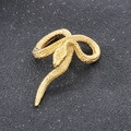 Colgante de serpiente estilo punk vintage en acabado dorado con textura de escamas - Colgante Sin Cadena / Dorado
