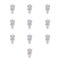 Set of 10 vintage silver owl metal pendants for DIY jewelry and hair accessories - 7# Owl (10Pcs)