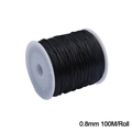 Black 0.8mm elastic crystal string for DIY jewelry making with 100M roll length - 0.8mm Black approx 100m/Roll