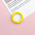 Yellow 25mm round spring ring gate buckle for DIY jewelry and keychain accessories - Yellow
