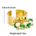 Grüner Stein Weiße Perle Anhänger Stil (CXR00903G)