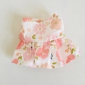 Ärmelloses Puppenkleid mit rosa Blumendruck für 17cm Plüschfiguren und Zubehörteile - Passend für 17cm Puppe / Rosa Blumenrock / Rosa Blumig