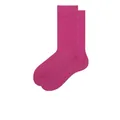 Klassische magentafarbene Baumwollsocken mit elastischen Rippbündchen im minimalistischen Stil - Pfirsich-Beeren-Rose