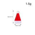 Mini bonnet de Noël en feutre rouge 8x4cm pour porte-couverts ou décoration - Petit Étui À Couverts Brossé 8*4cm
