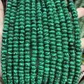 Malachite pattern flat round spacer beads for DIY jewelry and bracelet making - 5*8mm (approx. 73 pcs/strand) / Malachite-toned Stone