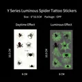 Luminous spider web temporary tattoo stickers Y-163 for Halloween party glow in the dark - Style Y-163