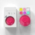 Rose red baby electric nail file kit with six colored interchangeable heads and white box - Set of 6 Heads / Chinese Color Box / Rose Red