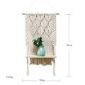 Tabella taglie dettagliata con altezza 80cm e larghezza 50cm per mensola in corda di cotone - 50*75cm / Beige