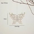 Silver glitter mesh butterfly ornament with size details for Christmas decoration - Glitter Gold Butterfly