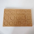 Bamboo jewelry design board with 15 slots for DIY bracelets and rings sizing - Round Slots with Scale 44/28/1 (825g)