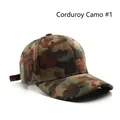 Casquette de baseball en velours côtelé motif camouflage tons marron et vert - Camouflage de Jungle (1#)