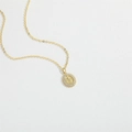 Collier Guanyin doré avec pendentif religieux ovale et bordure en pierres de zircon - Or Zircone Blanc Ovale Vierge Marie