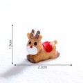 Miniature Christmas reindeer figurine for DIY snow scenes, measuring 1.9cm tall and 2.2cm long - 11# Lying Reindeer