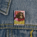 Tarot Cat The Empress enamel pin badge featuring a brown spotted cat on denim jacket - XC701-The Empress Cat