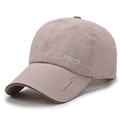 Quick-dry lavender sports baseball cap with reflective strip and classic embroidery - Adjustable / Pink