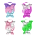 Rainbow tulip pop it fidget toy keychain in various marble silicone color patterns - Rose/Tulip Pop 4.6*5.5cm