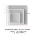 Square silicone coaster mold set in three sizes for DIY crystal epoxy resin crafts - Square Set