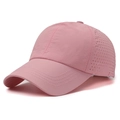 Berretto da baseball rosa ad asciugatura rapida con fori di ventilazione tagliati al laser - Regolabile / Rosa
