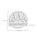 Molde de silicona con anillo de árbol de Navidad y estrellas para adornos de resina - Tema de Feliz Navidad