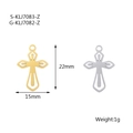 Pendenti a croce in acciaio inossidabile oro e argento con dimensioni e peso inclusi - Mini Croce Piena (S-KLJ7083-Z) / Color Acciaio