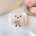 Dettaglio del cinturino in microfibra felpata con simpatico design a polpetta di riso - Polsino Singolo Onigiri Beige (61#)