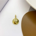 18K gold plated apple pendant necklace featuring a micro-set zircon letter V charm - Letter V Pendant + Universal Chain