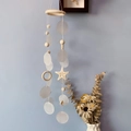 Bohemian windgong met schelpen, houten maan en zeester voor maritieme wanddecoratie - DIY-materiaalpakket / Natuurlijke Zeester Schelp