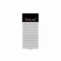 Macro shot of silver glitter cross nail stickers SP-006 with gothic decorative patterns - Cross Pattern Style (SP-006)