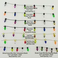 Mini colorful Christmas bead strands with glossy finish for festive DIY craft decorations - Green Wire 0.4*1.2cm Bright String / 50cm/Bag
