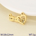 18K gold heart infinity pendant with cubic zirconia stones, size 18x12mm, 1g weight - Infinity Hollow Heart with Diamonds Style (KLJ9645-ZLA)