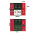 Christmas card set with 32 Santa and tree tags in red and green, 5.5x9cm size - Christmas Cards (peace And Joy) - 4 Large Cards Per Pack