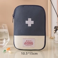 Draagbare eerste hulp tas van oxford stof met medisch kruis borduurwerk 10,5x15cm - Klein / Blauw