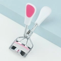 Piegaciglia portatile in acciaio inossidabile argento e bianco con gommini rosa - Bianco Rosa Rosso