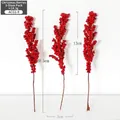 Three-piece artificial red Christmas berry sprigs for holiday tree decoration and crafts - ACG1-8 (3-Pack / Forked Berry Clusters)