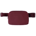Waterproof burgundy nylon sports fanny pack with adjustable strap and metal zipper - 20.5*14*5cm / Burgundy
